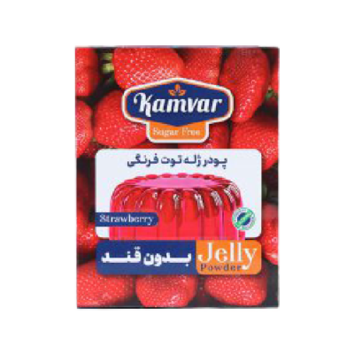 پودر ژله توت فرنگی بدون قند کامور