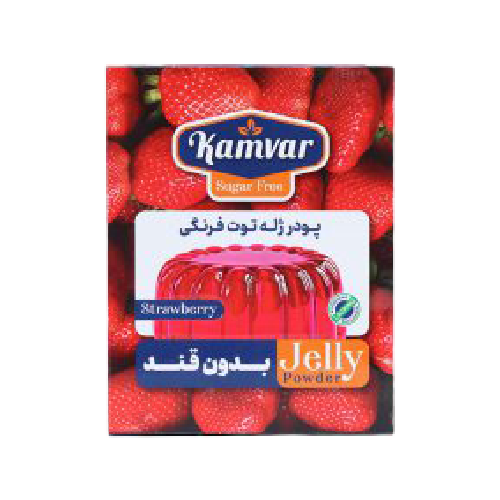 ژله توت فرنگی پودر ژله توت فرنگی بدون قند کامور
