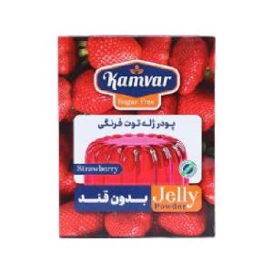 پودر ژله توت فرنگی بدون قند کامور